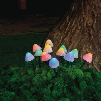 Грунтовый светильник  USL-S-830/PM020 MULTICOLOR MUSHROOMS SET12