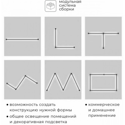 Модульный световой элемент Thin  Smart IL.0060.5000-1500-BK